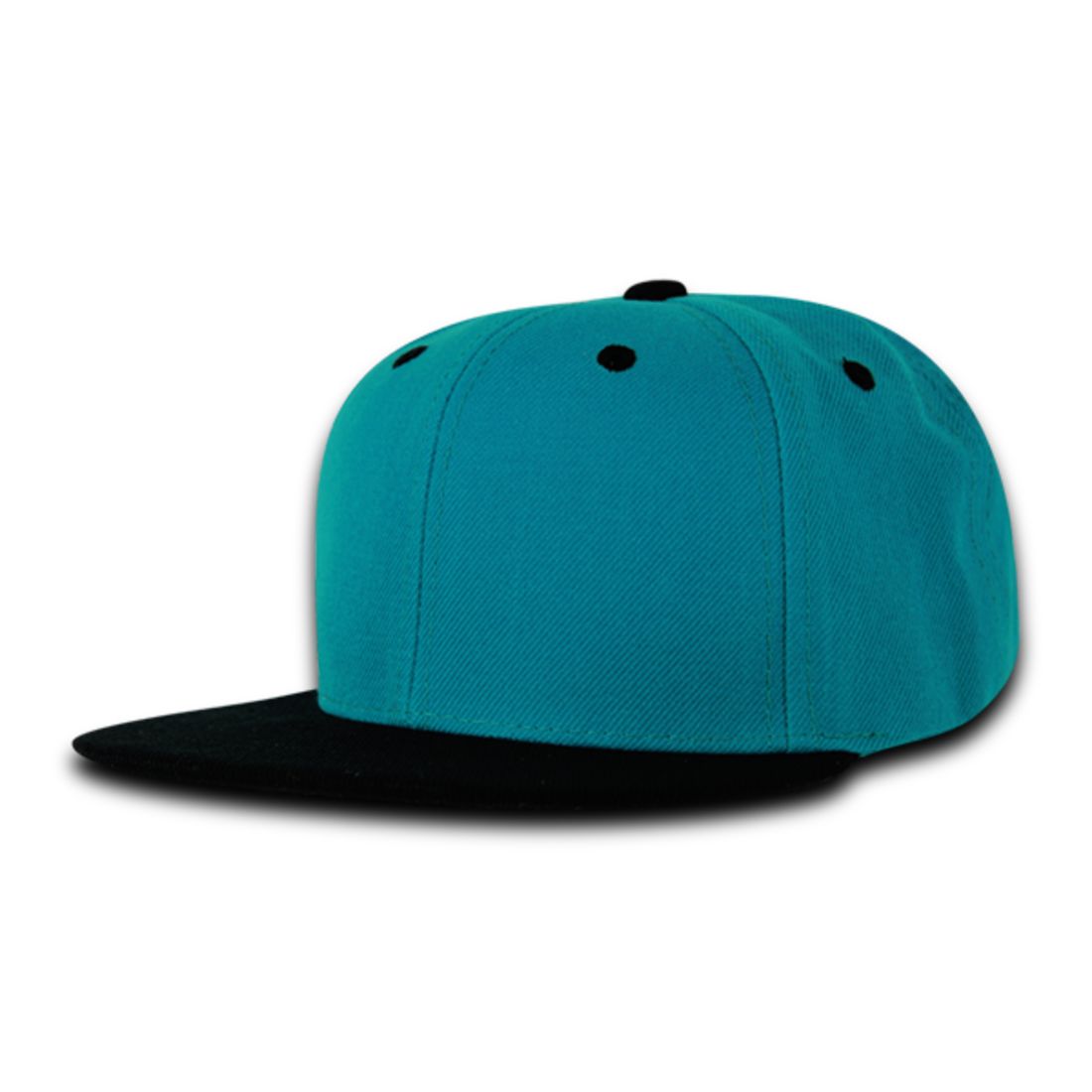 Decky 7011 Kids Youth Snapback Hats 6 Panel High Profile Flat Bill Caps Structured