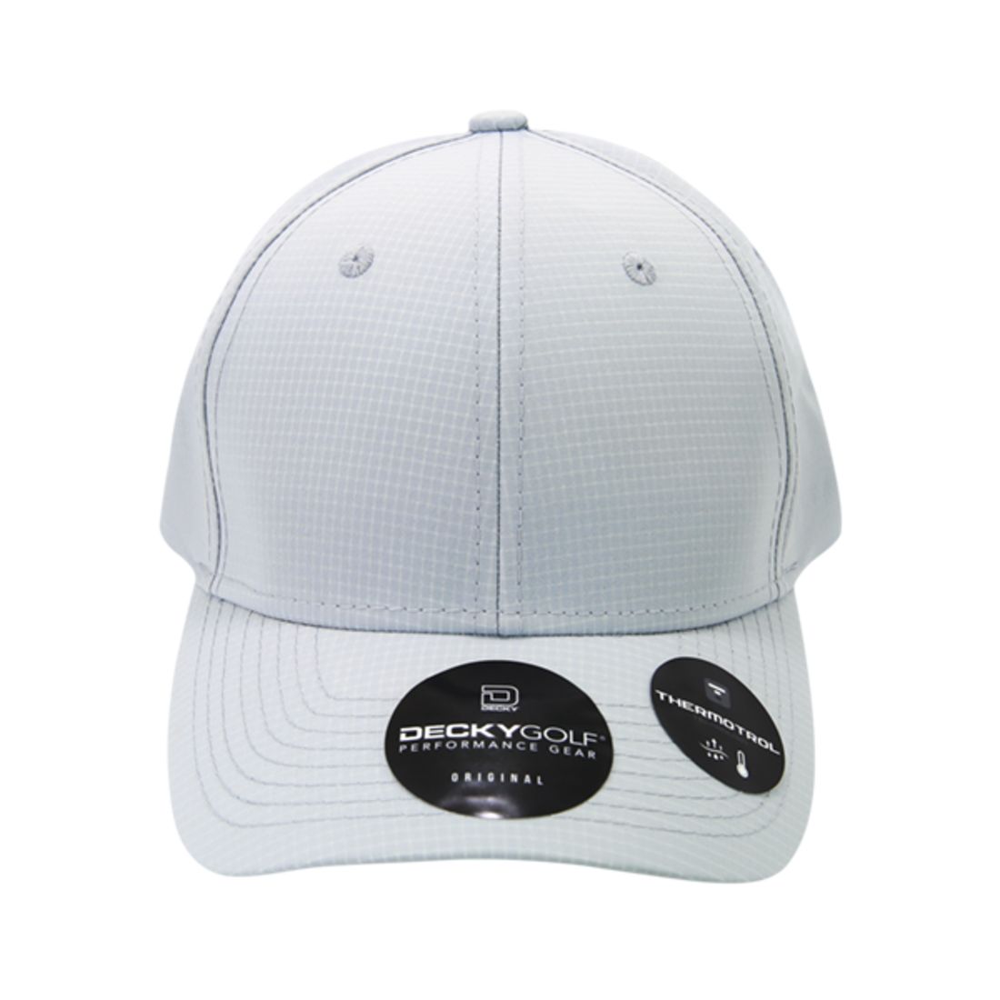 Decky 6111 Pique Pattern Low Crown Hats 7 Panel Curved Bill Performance Caps Wholesale