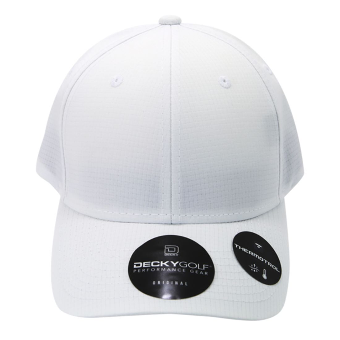 Decky 6111 Pique Pattern Low Crown Hats 7 Panel Curved Bill Performance Caps Wholesale