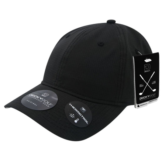 Decky 6111 Pique Pattern Low Crown Hats 7 Panel Curved Bill Performance Caps Wholesale - Star Hats & Embroidery