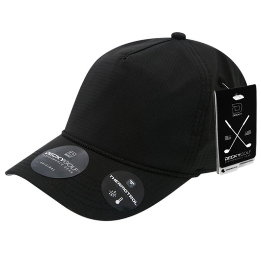 Decky 6111 Pique Pattern Low Crown Hats 7 Panel Curved Bill Performance Caps Wholesale - Star Hats & Embroidery