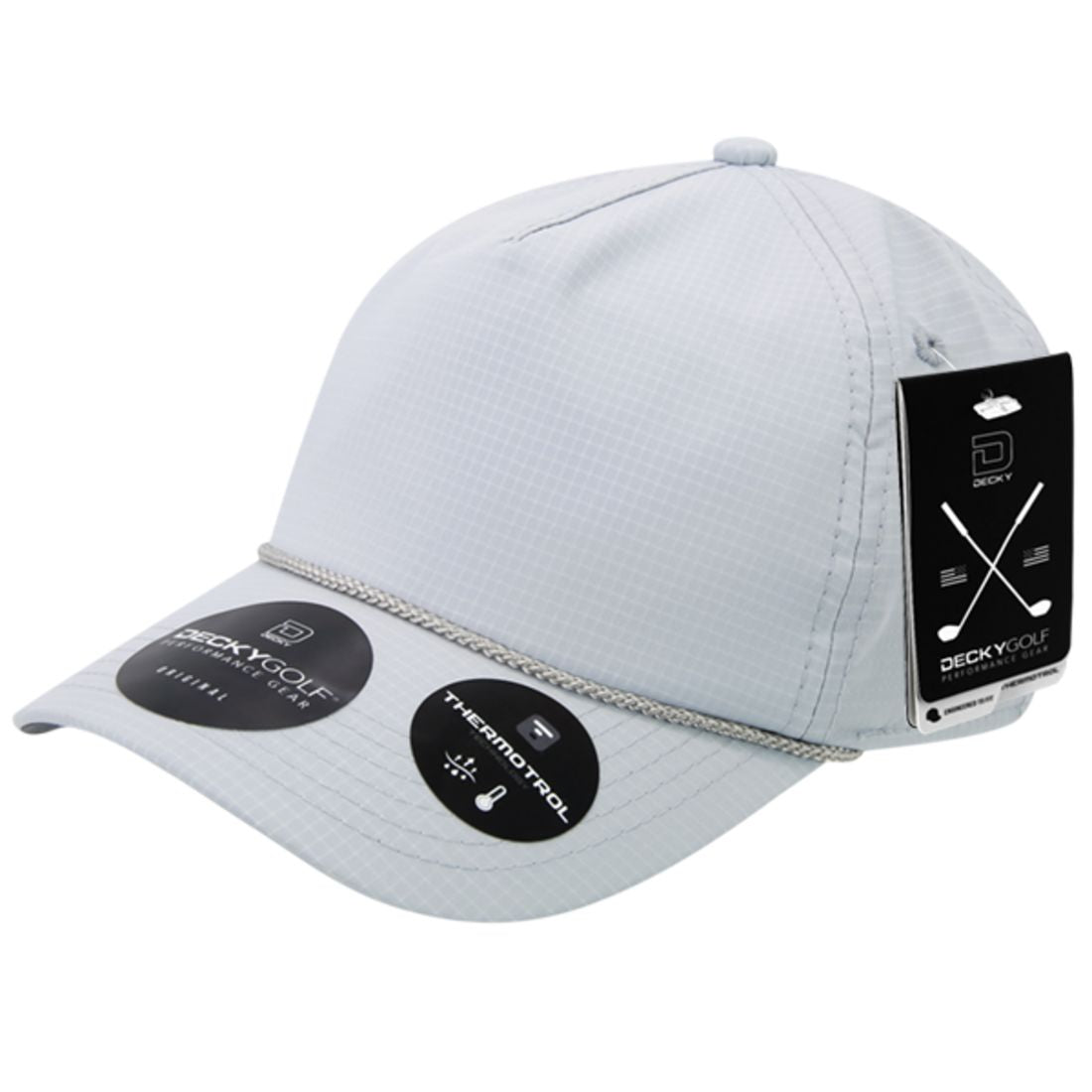 Decky 6111 Pique Pattern Low Crown Hats 7 Panel Curved Bill Performance Caps Wholesale