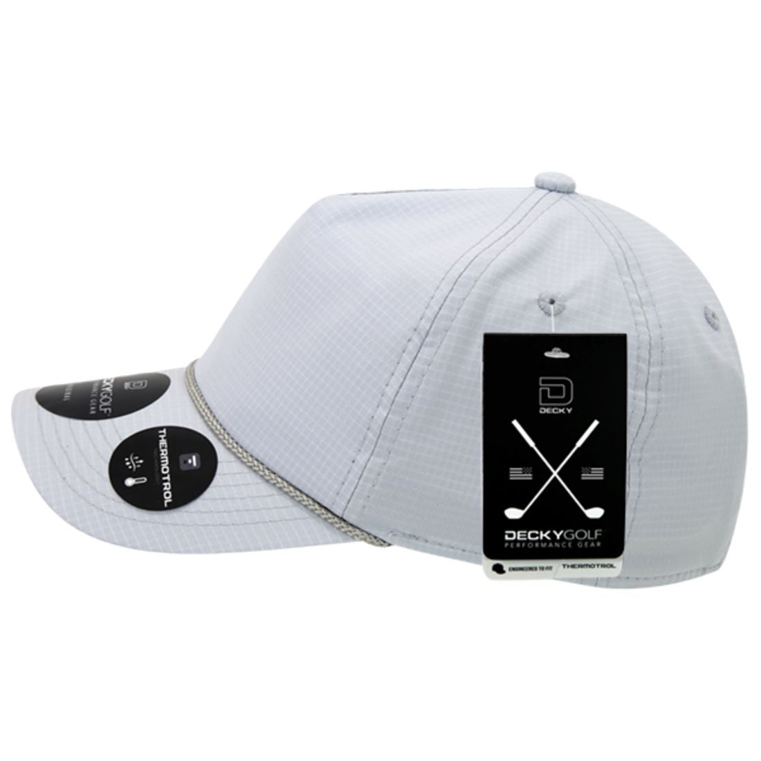 Decky 6111 Pique Pattern Low Crown Hats 7 Panel Curved Bill Performance Caps Wholesale