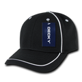 Decky 6111 Pique Pattern Low Crown Hats 7 Panel Curved Bill Performance Caps Wholesale