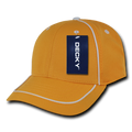 Decky 6111 Pique Pattern Low Crown Hats 7 Panel Curved Bill Performance Caps Wholesale