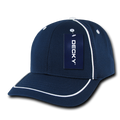 Decky 6111 Pique Pattern Low Crown Hats 7 Panel Curved Bill Performance Caps Wholesale