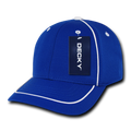 Decky 6111 Pique Pattern Low Crown Hats 7 Panel Curved Bill Performance Caps Wholesale