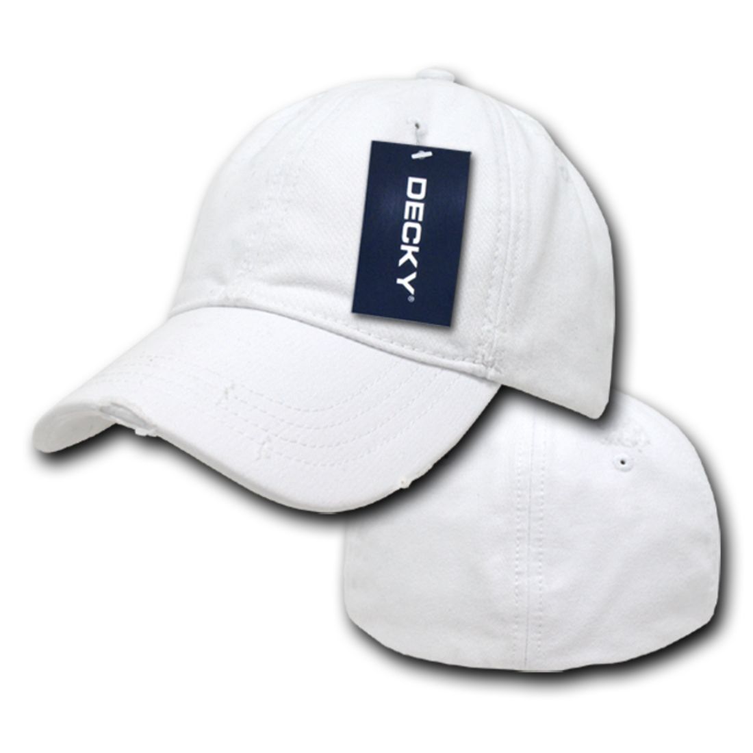 Decky 860 Fitted Vintage Washed Distressed Polo Hats Low Crown 6 Panel Caps