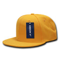 Decky 873 Flex Fitted Baseball Hats High Crown 6 Panel Flat Bill Stretch Caps 