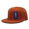 Decky 873 Flex Fitted Baseball Hats High Crown 6 Panel Flat Bill Stretch Caps 