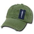 Decky 959 Vintage Frayed Washed Polo Hats Low Profile Distressed 6 Panel Dad Caps