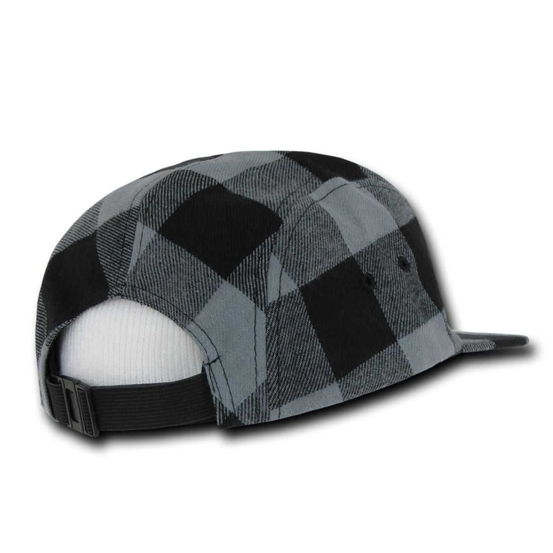 Decky 984 Buffalo Plaid Racer Racing Hats Jockey Biker Camper 5 Panel Caps