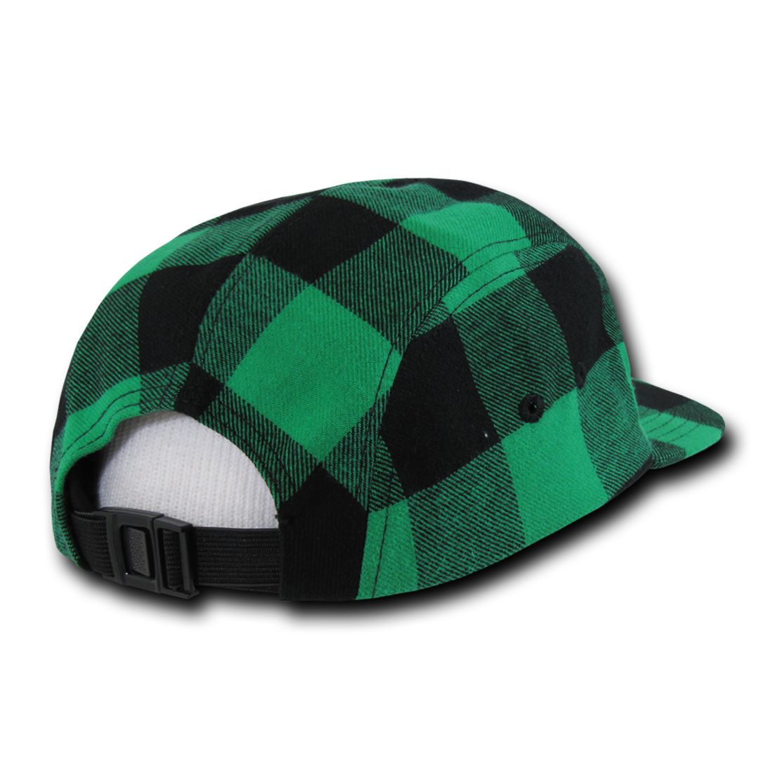 Decky 984 Buffalo Plaid Racer Racing Hats Jockey Biker Camper 5 Panel Caps