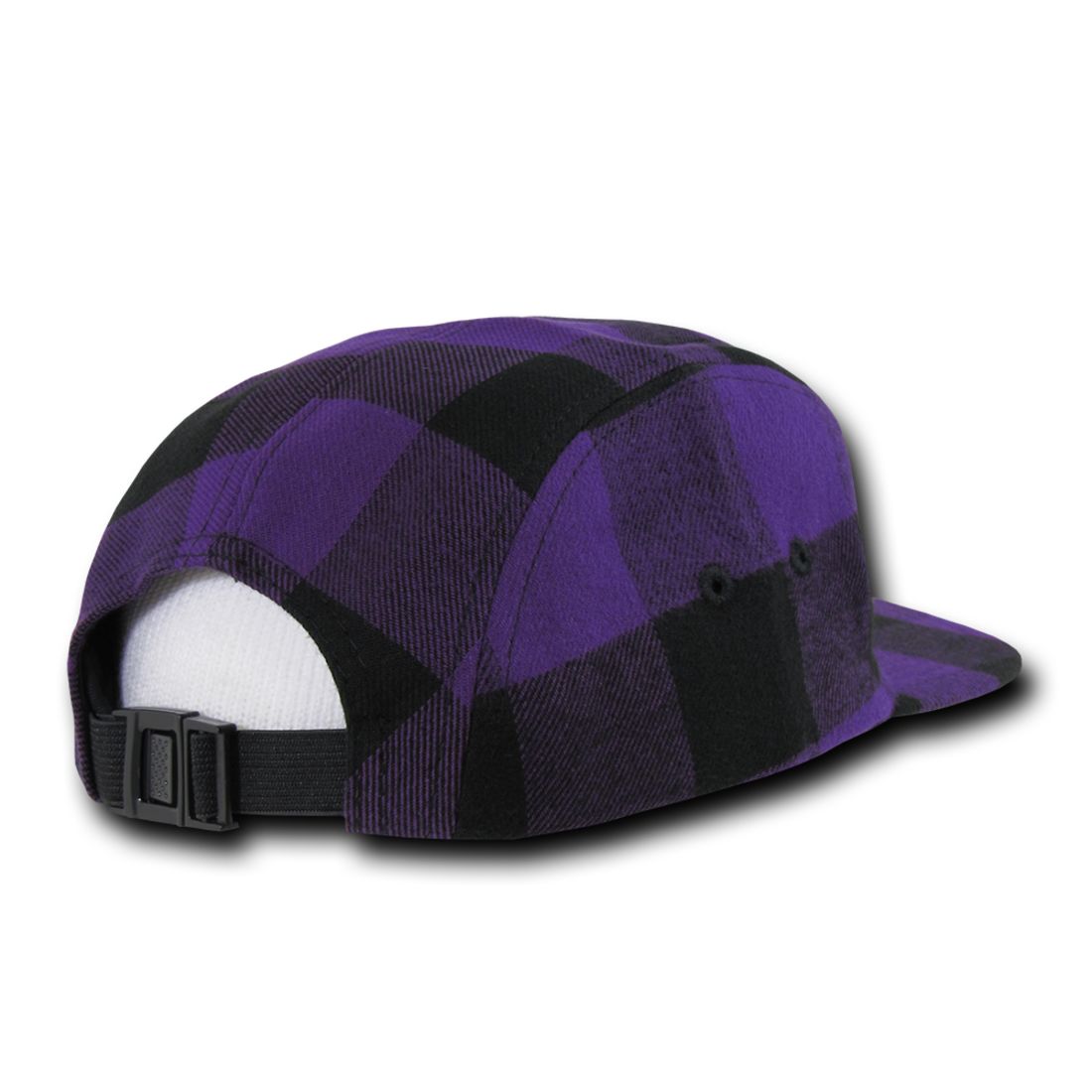 Decky 984 Buffalo Plaid Racer Racing Hats Jockey Biker Camper 5 Panel Caps