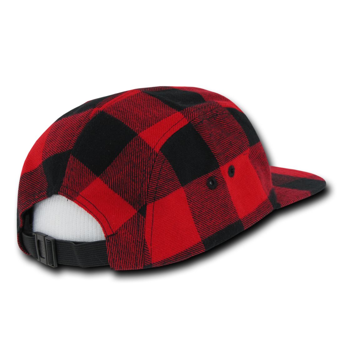 Decky 984 Buffalo Plaid Racer Racing Hats Jockey Biker Camper 5 Panel Caps