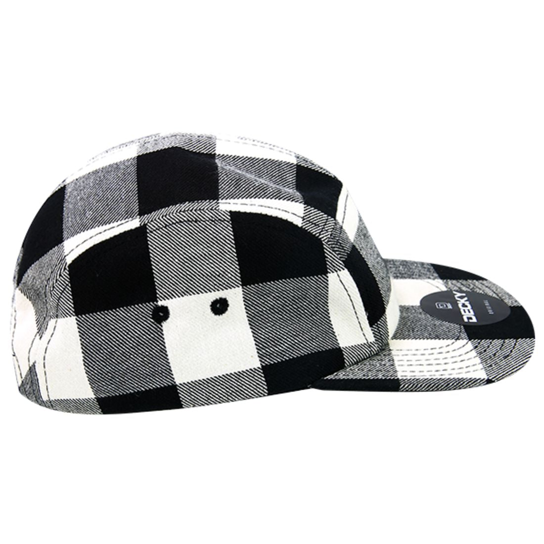 Decky 984 Buffalo Plaid Racer Racing Hats Jockey Biker Camper 5 Panel Caps
