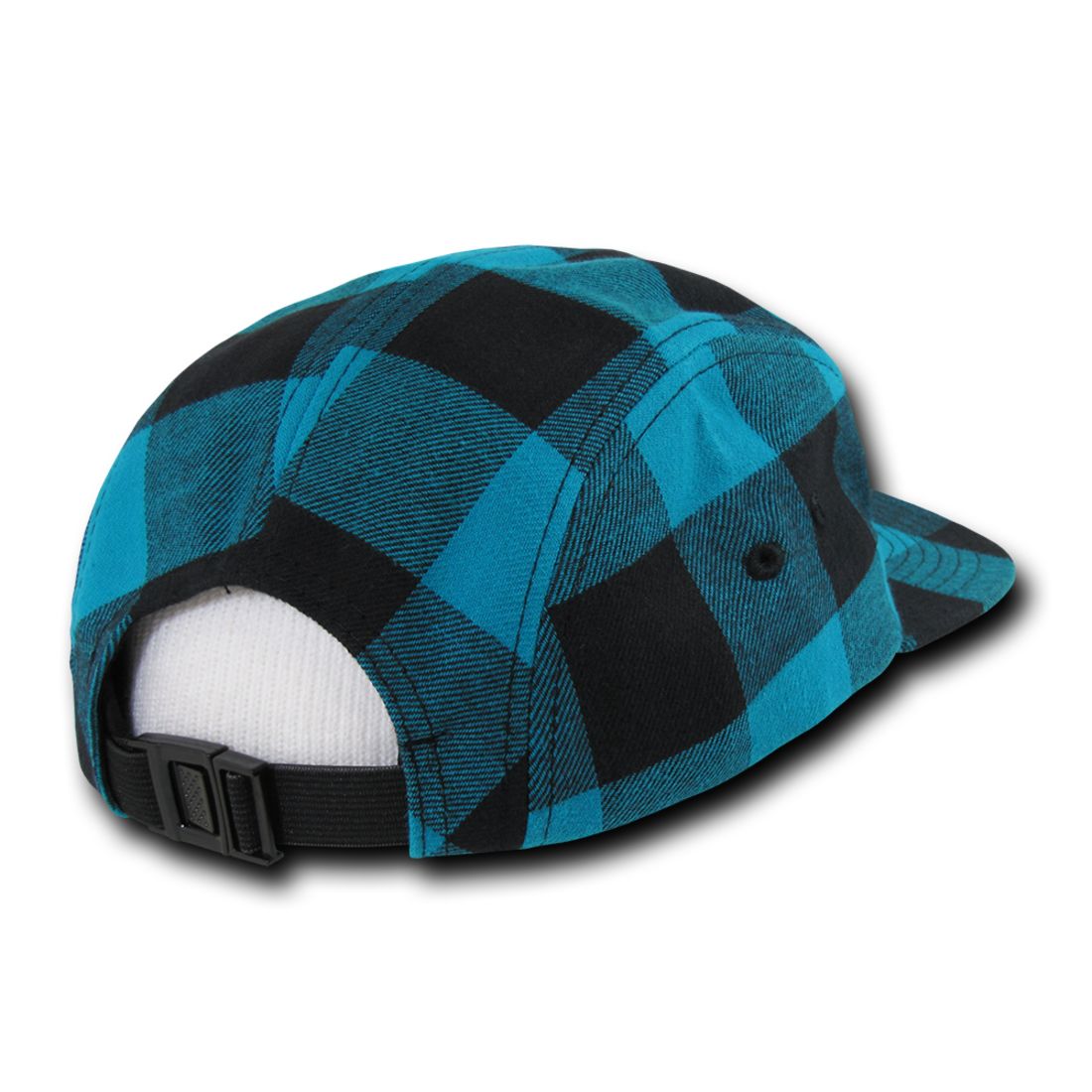 Decky 984 Buffalo Plaid Racer Racing Hats Jockey Biker Camper 5 Panel Caps