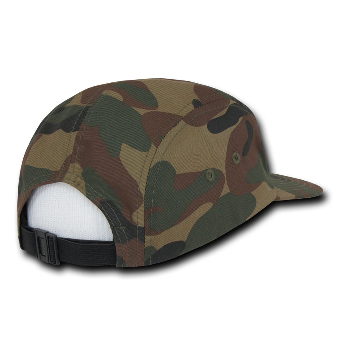 Decky 985 5 Panel Racer Racing Hats Solid Jockey Camper Biker Camo Caps