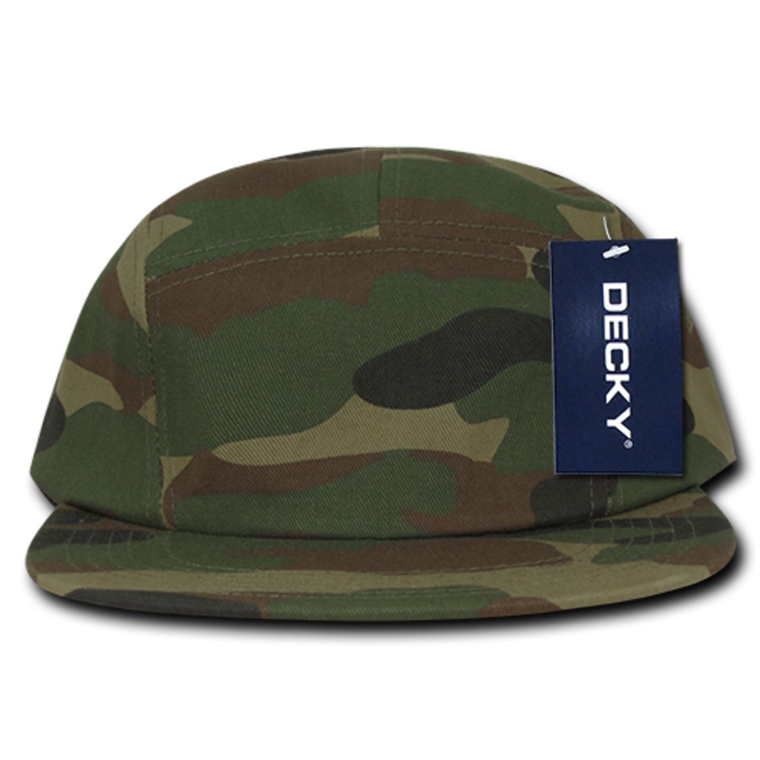 Decky 985 5 Panel Racer Racing Hats Solid Jockey Camper Biker Camo Caps