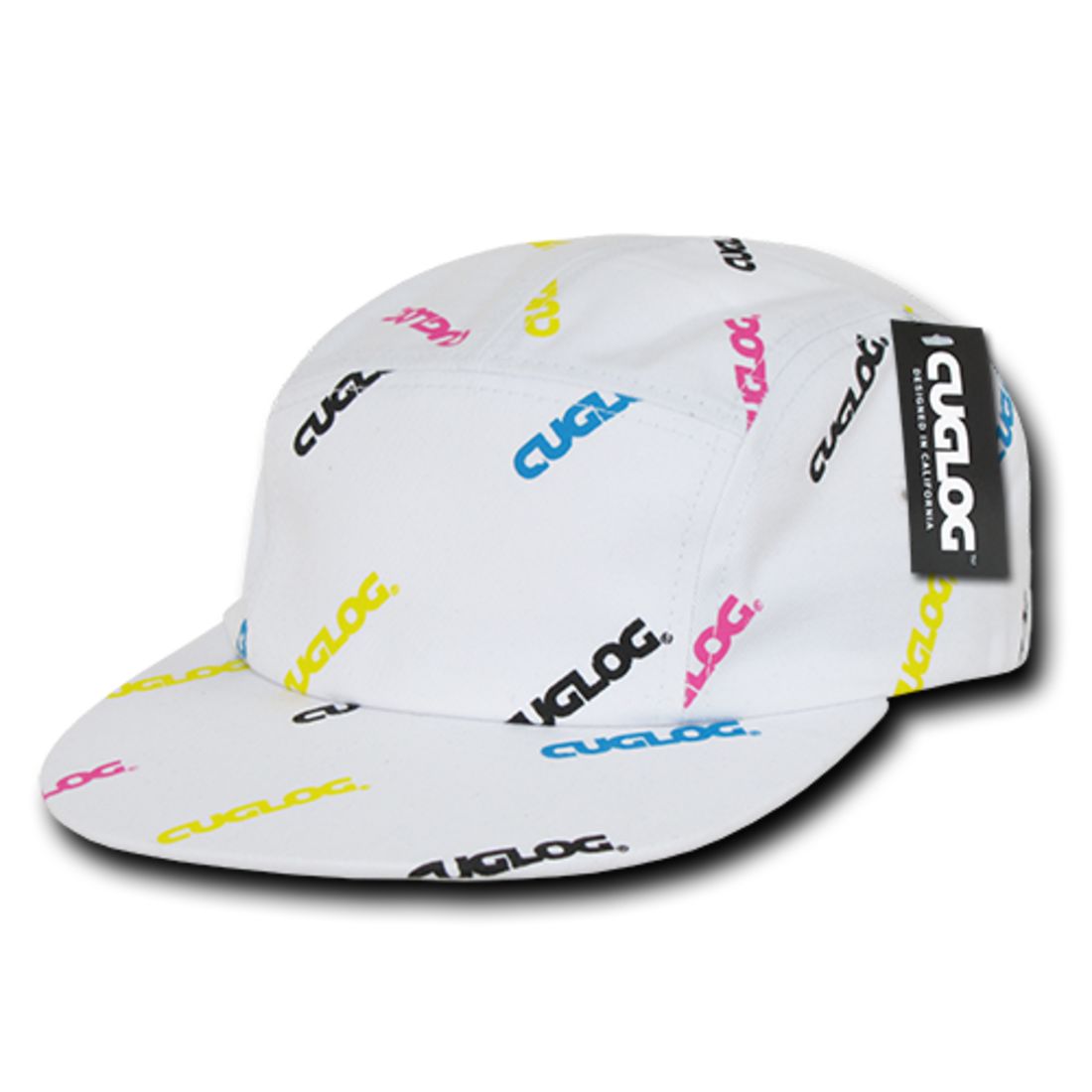 Cuglog C10 Logo Printed Racer Racing Jockey Biker Hats 5 Panel Caps Men Wome