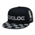 Cuglog C29 Checker High Crown Snapback Hats 6 Panel Flat Bills Caps Men Women