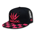 Cuglog C29 Checker High Crown Snapback Hats 6 Panel Flat Bills Caps Men Women