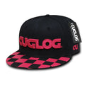 Cuglog C29 Checker High Crown Snapback Hats 6 Panel Flat Bills Caps Men Women