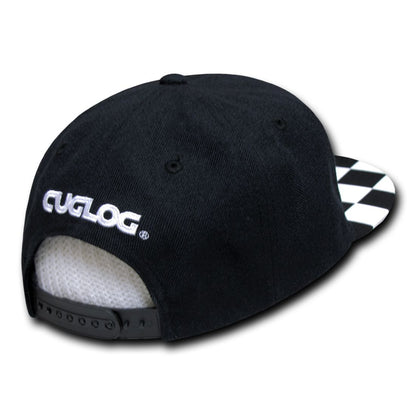 Cuglog C29 Checker High Crown Snapback Hats 6 Panel Flat Bills Caps Men Women
