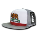 Cuglog C32 Cal Flag California Republic Trucker Snapback Hats 5 Panel Caps