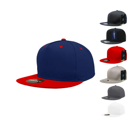 Decky 1064G Snapback Green Undervisor Hats 5 Panel Baseball Caps Cotton - Star Hats & Embroidery