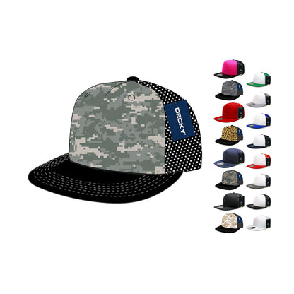 Decky 1080 High Profile Foam Trucker Snapback Hats 5 Panel Flat Bill Caps