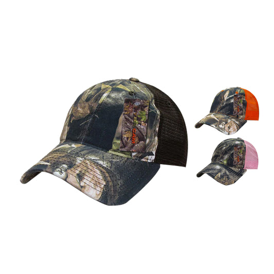 Decky 227 Relaxed Camouflage Hybricam Trucker Hats Low Profile 6 Panel Baseball Caps - Star Hats & Embroidery