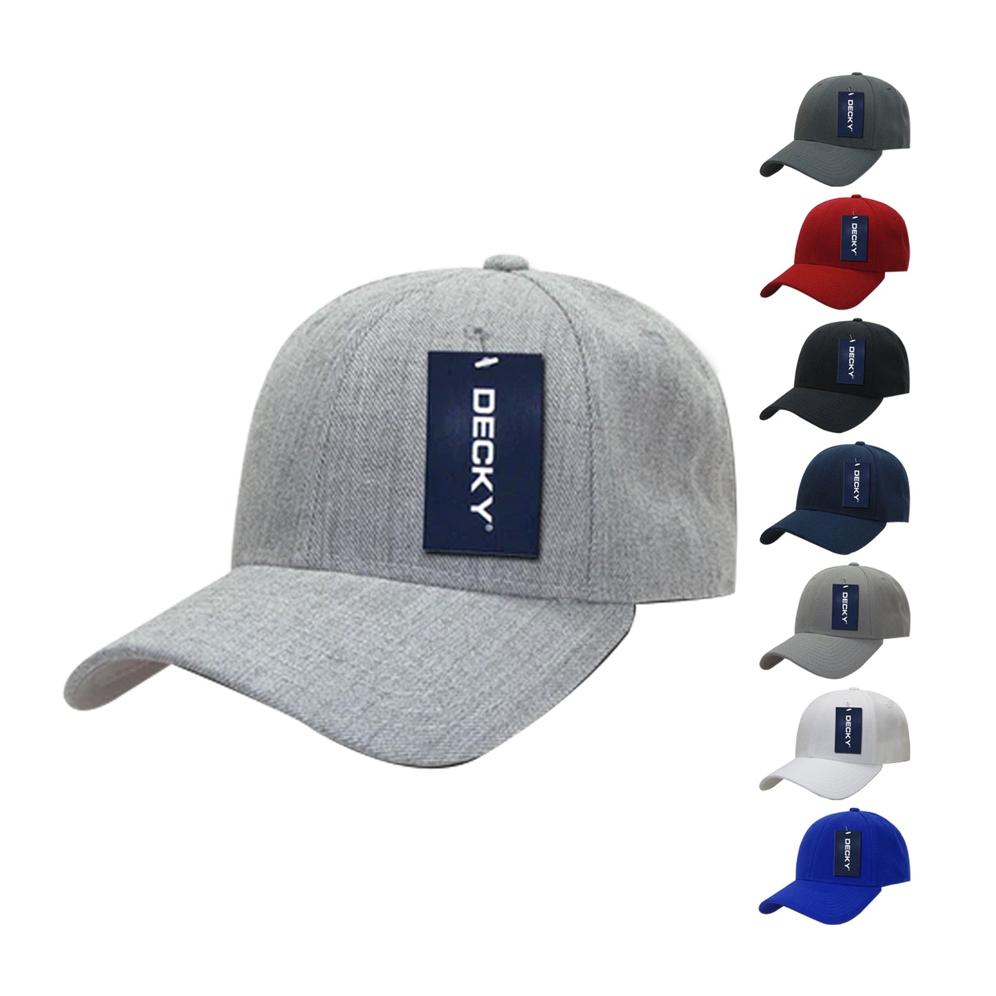 Decky 234 Structured Acrylic Low Crown Hats Curved Bill Dad Baseball Caps