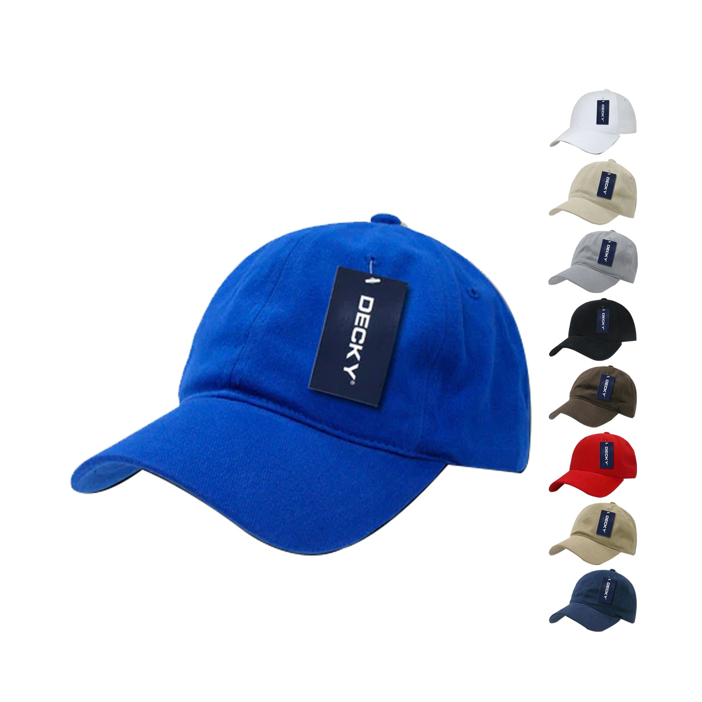 Decky 307 Relaxed Brushed Cotton Hats Low Crown Baseball Caps Structured