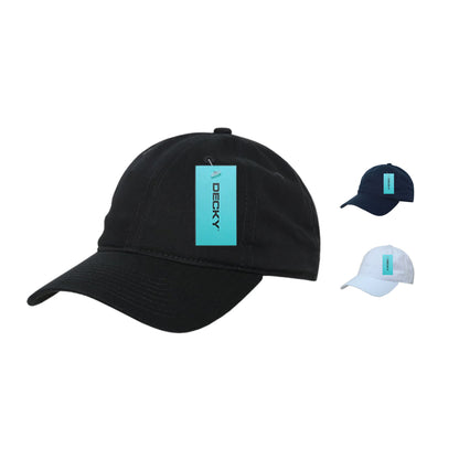 Decky 363 Relaxed Washed Cotton Hats Low Profile 6 Panel Dad Caps