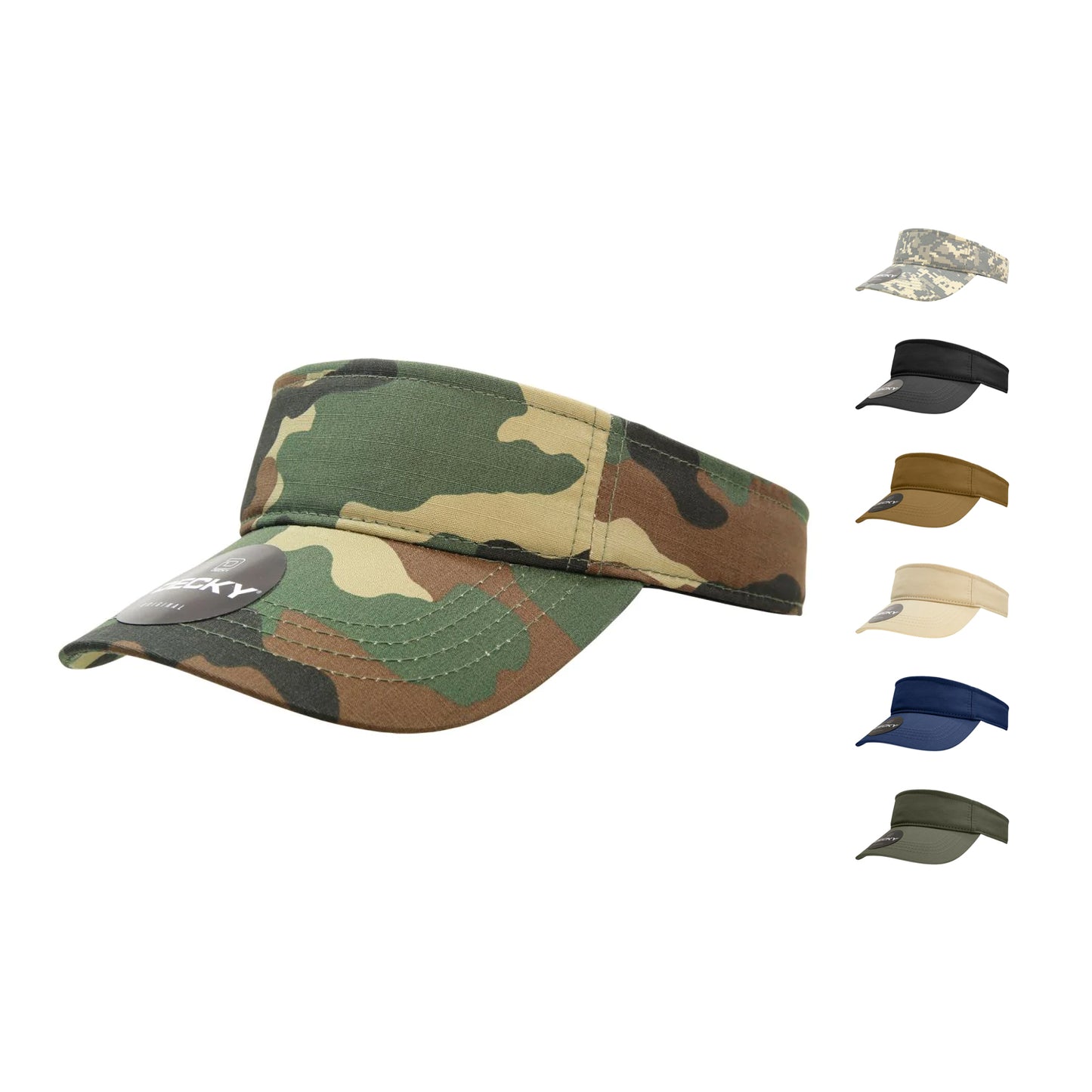 Decky 5302 Ripstop Visor Hats Sun Visors Caps Golf Sports Cotton Unconstructed