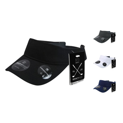 Decky 6104 Pique Pattern Sun Visors Hats Golf Sports Caps Structured