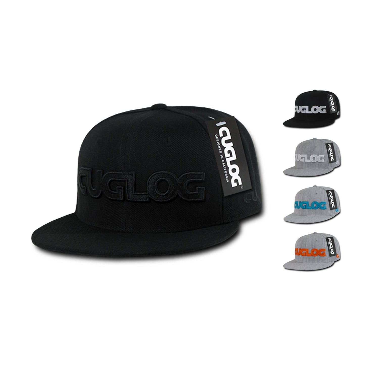 Cuglog C23 All Day Constructed Snapback Hats 6 Panel Flat Bill Caps Sports