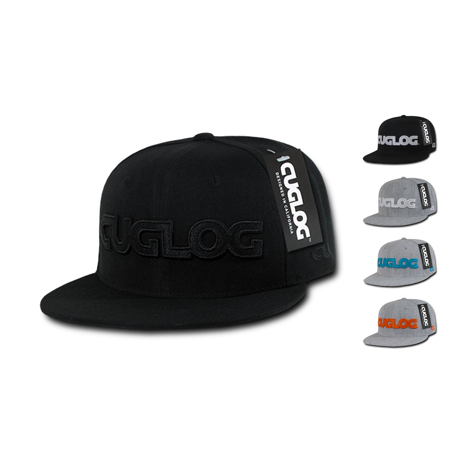 Cuglog C23 All Day Constructed Snapback Hats 6 Panel Flat Bill Caps Sports