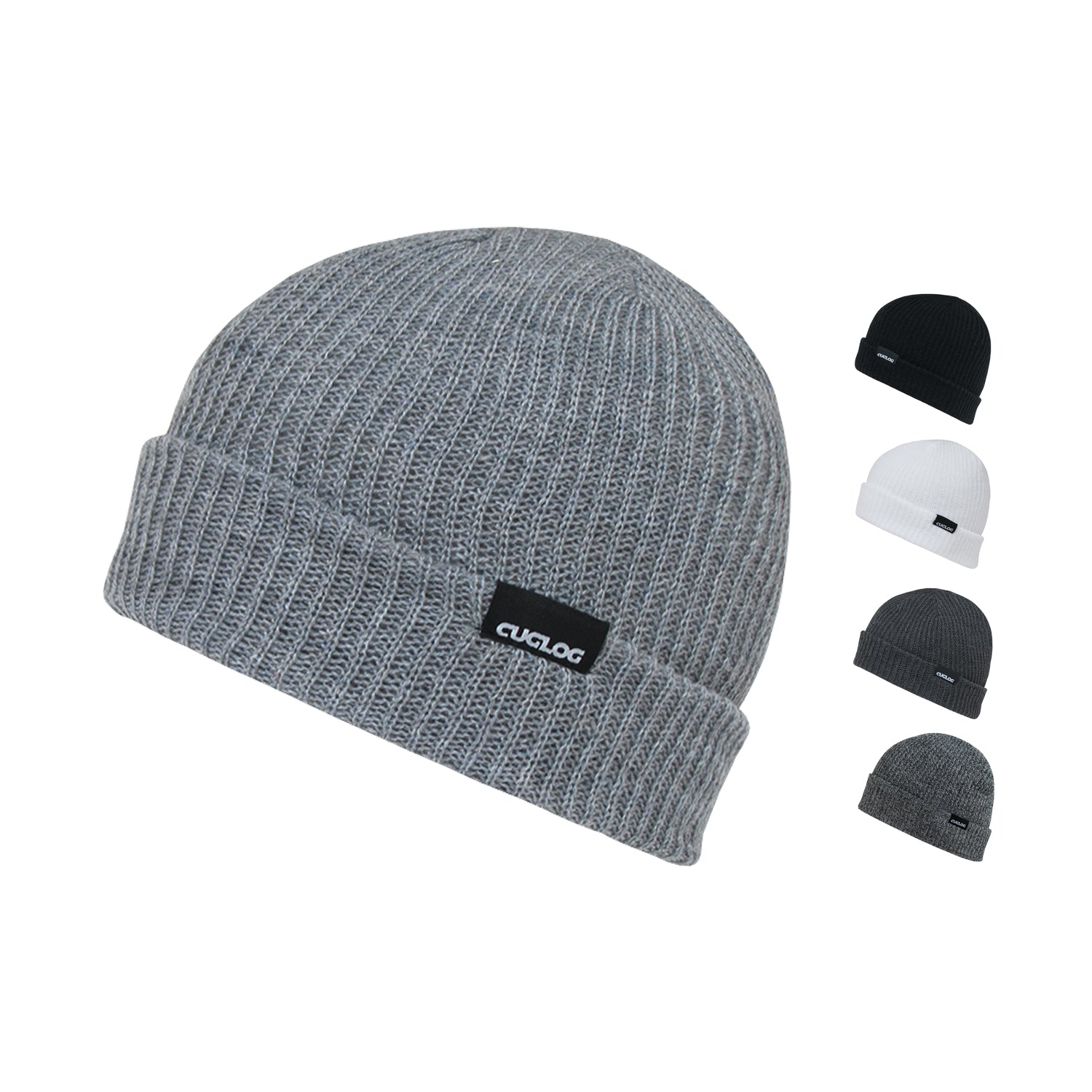 Cuglog K017 Sweater Sailor Cuffed Knit Beanies Hats Winter Warm Ski Skull Caps