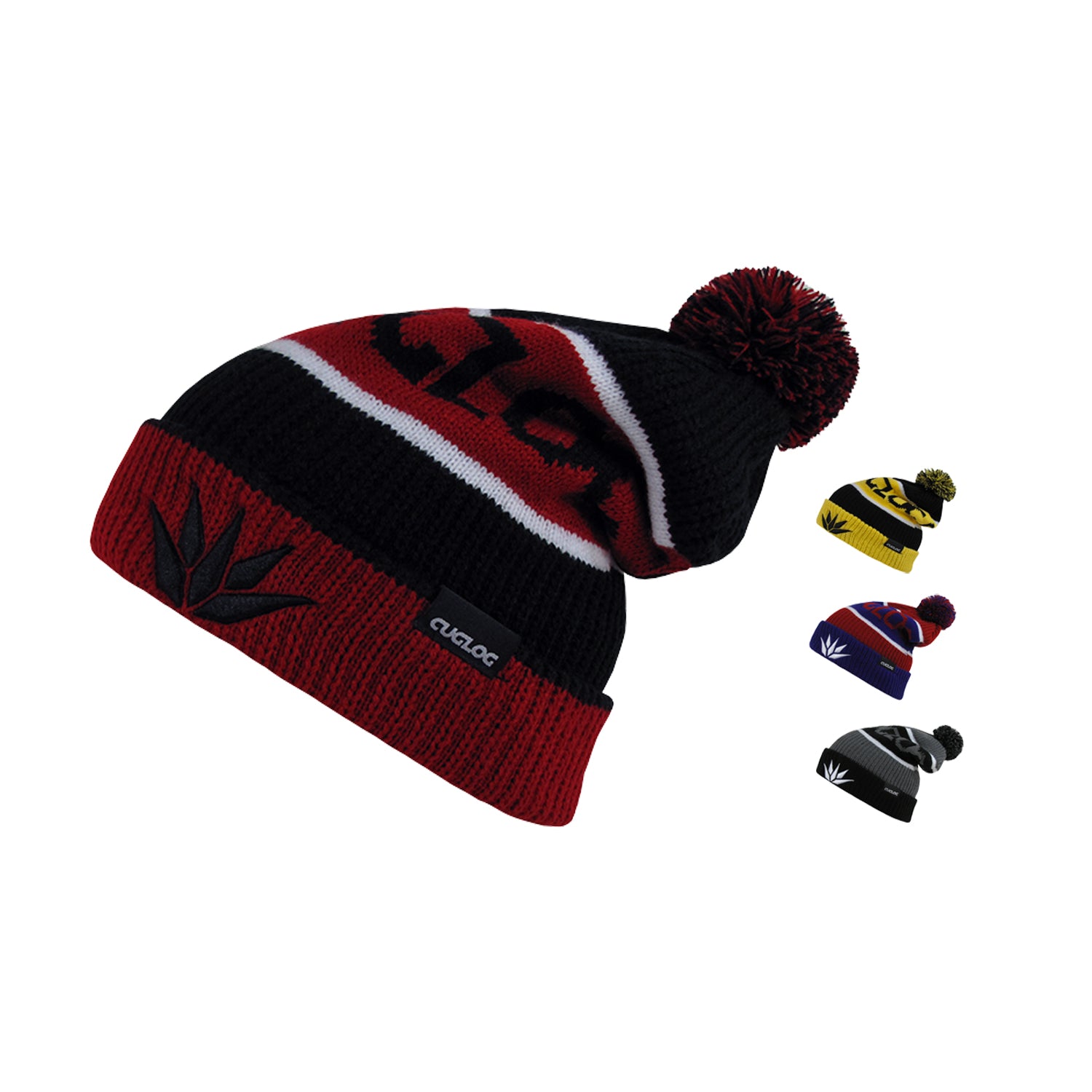 Cuglog K038 Cotopaxi Knit Pom Pom Beanies Hats Fuzzy Ball Winter Ski Caps