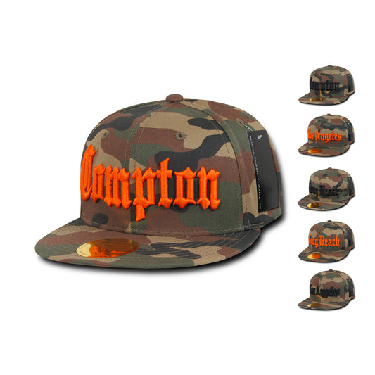 Nothing Nowhere N15 Camouflage City Logo Snapback Hats 6 Panel Flat Bill Caps - Star Hats & Embroidery
