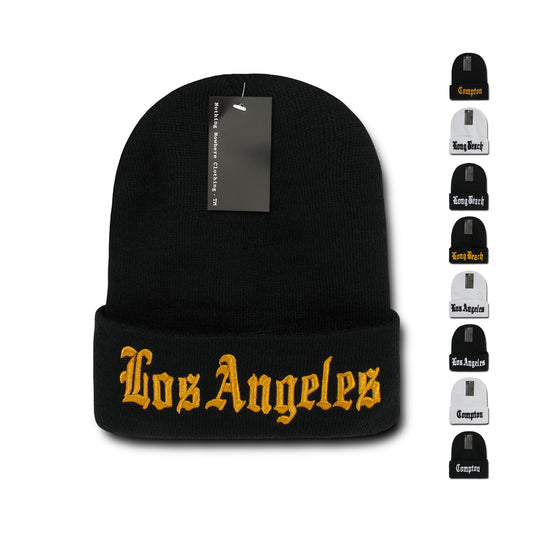 Nothing Nowhere N21 City Cuffed Long Beanies Hats Winter Warm Ski Skull Caps Snug - Star Hats & Embroidery