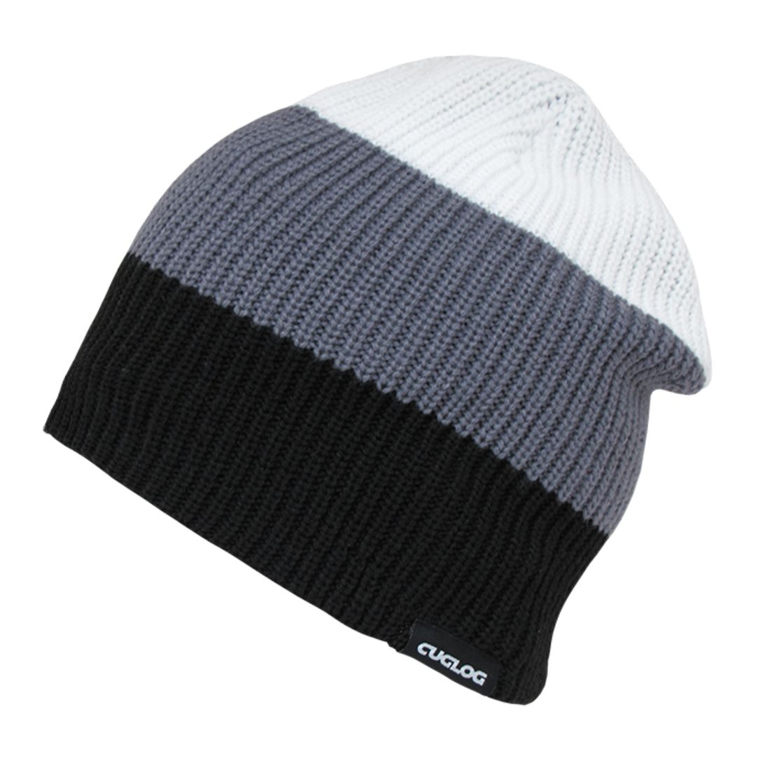 Cuglog K004 Three Tone Watch Knit Beanies Hats Slouch Ribbed Winter Ski Caps