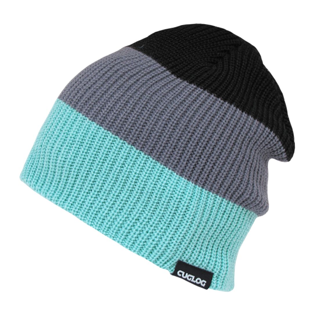 Cuglog K004 Three Tone Watch Knit Beanies Hats Slouch Ribbed Winter Ski Caps