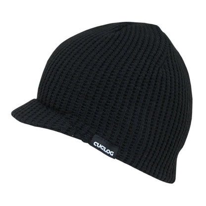 Cuglog K006 McKinley Waffle Knit Visor Beanies Hats Winter Ski Caps 