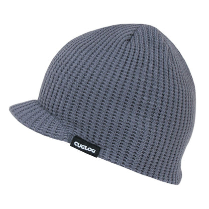 Cuglog K006 McKinley Waffle Knit Visor Beanies Hats Winter Ski Caps 