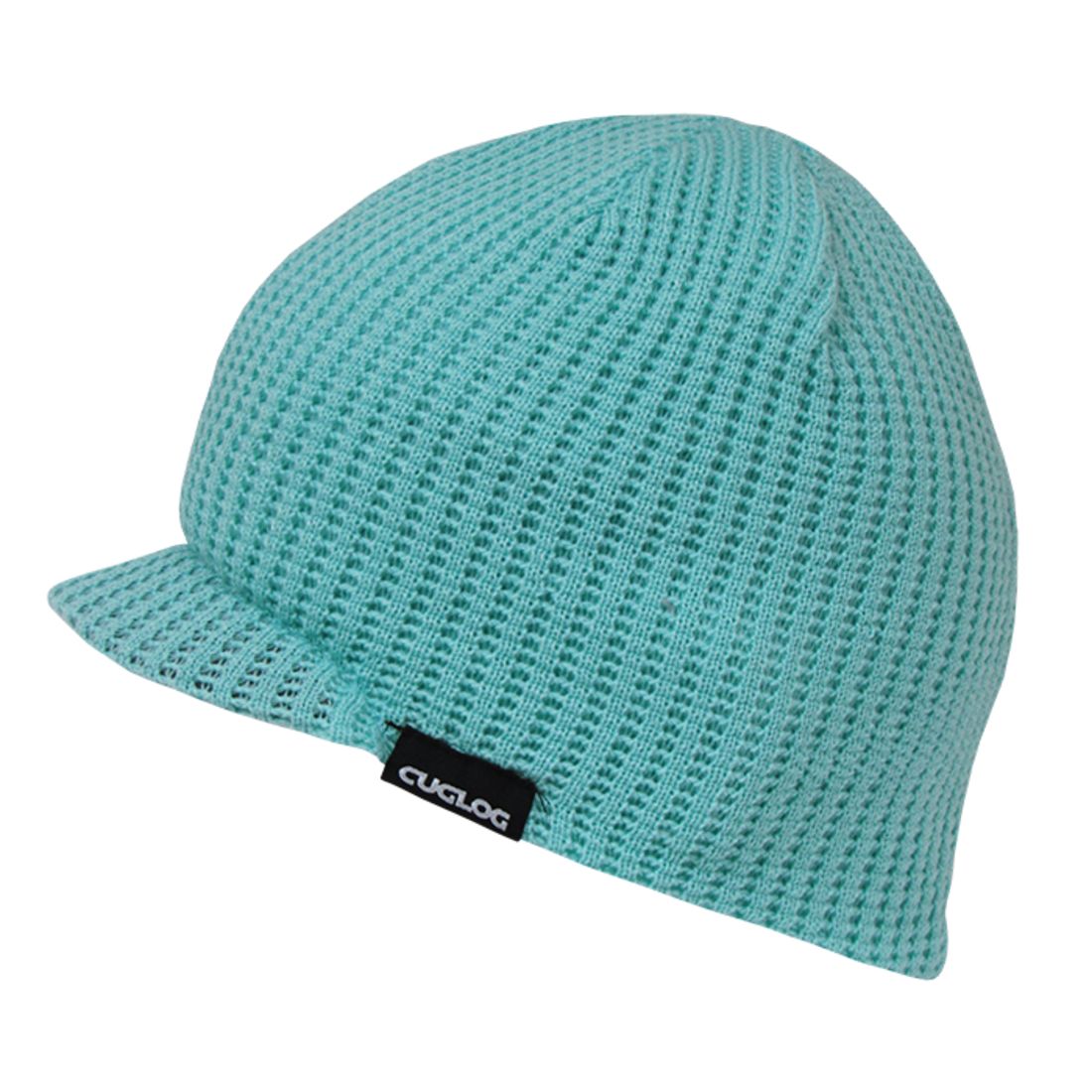 Cuglog K006 McKinley Waffle Knit Visor Beanies Hats Winter Ski Caps 