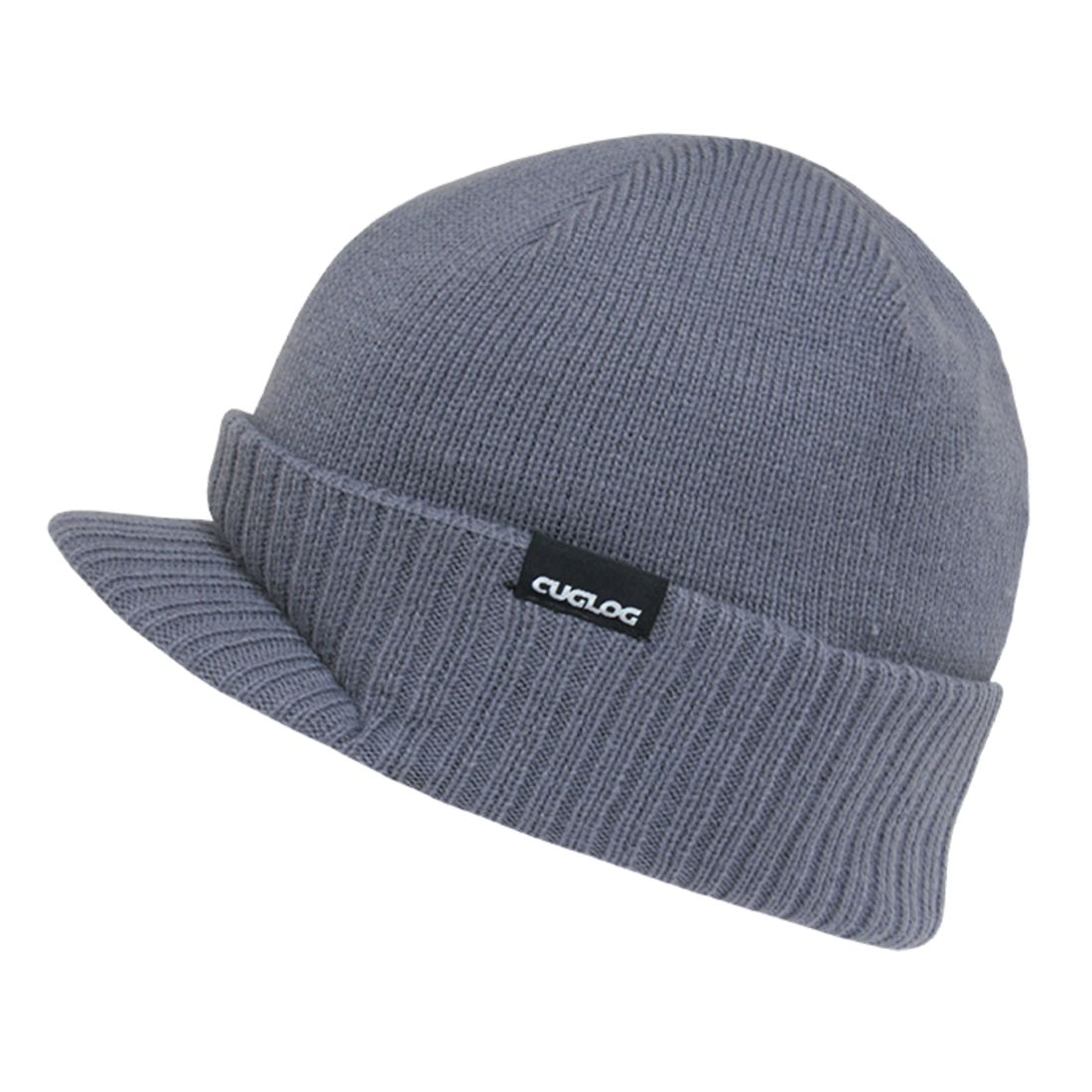 Cuglog K010 Ribbd Cuffed Knit Beanies Hats Winter Ski Hybricap GI Visor Caps