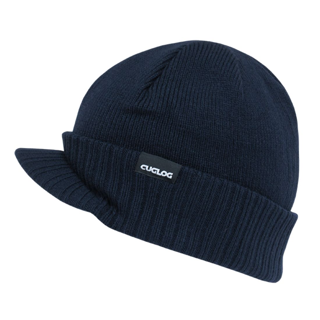 Cuglog K010 Ribbd Cuffed Knit Beanies Hats Winter Ski Hybricap GI Visor Caps